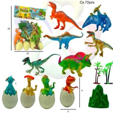 Imagem de Brinquedo kit com 12  peças dinossauros - toys