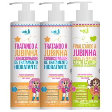 Imagem de Kit Infantil Widi Care Jubinha 2x Condicionadores + Creme Levinho