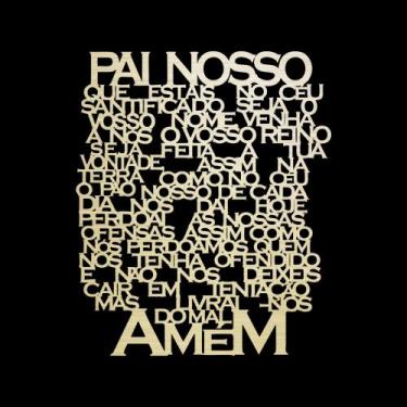 Imagem de Quadro Decorativo Oração Pai Nosso Decoração Parede 45x37 - babykidsst