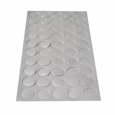 Imagem de 10 Cartelas Tapa Furo Adesivo 13mm Branco Texturizado - comercialolive