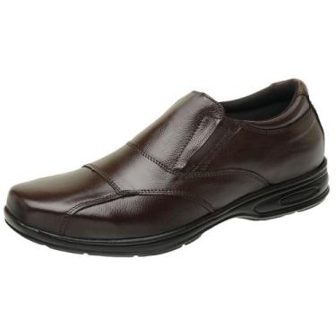 Imagem de Sapato ortopédico casual masculino diabetico em couro conforto    37 a