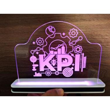 Imagem de Luminária Decorativa com LED KPI Estatística - Hobbies do Ofício, Rosa