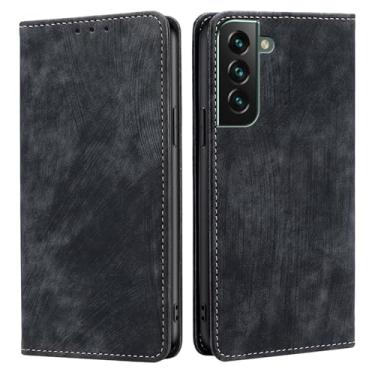 Imagem de WGHY Capa carteira para Samsung Galaxy S24/S24 Plus/S24 Ultra, capa flip de couro PU com suporte para cartão, bloqueio RFID e proteção total da câmera, capa interna de TPU, preta, S24 Ultra 17.3 cm