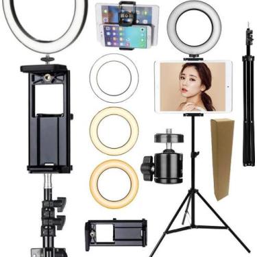 Imagem de Luz Led Iluminador Hing Light Portátil + Tripé 2 Metros Pedestal Supor