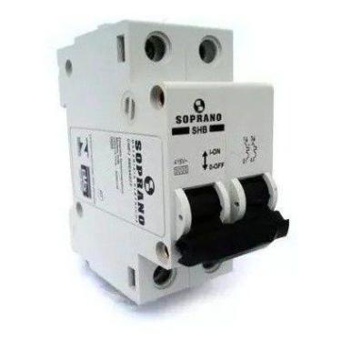 Imagem de Disjuntor Bipolar 2 Polos Curva C 63a - Soprano