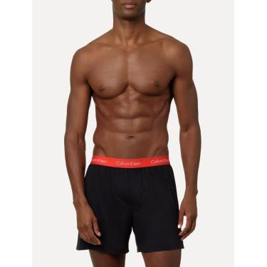 Imagem de Cueca Calvin Klein Samba Canção Modal Logo Red Preta 1UN  masculino