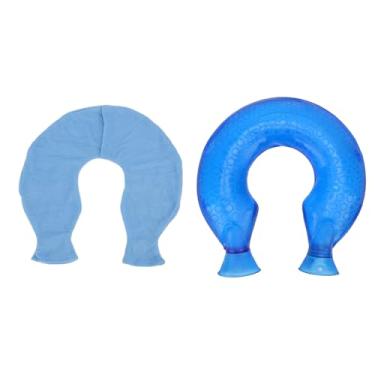 Imagem de Almofada de Aquecimento de Pescoço de Garrafa de água Quente Em Forma de u de PVC de 1,4L Com Capa para Inverno, Mão, Ombro Relaxante, Desfrute de Calor Sem Eletricidade (capa