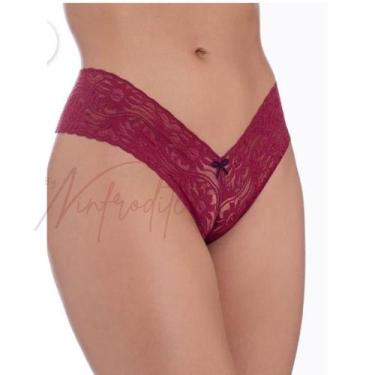 Imagem de Kit Com 3 Calcinha Fio Dental Asa Delta Renda Modela Bumbum - Prime Li