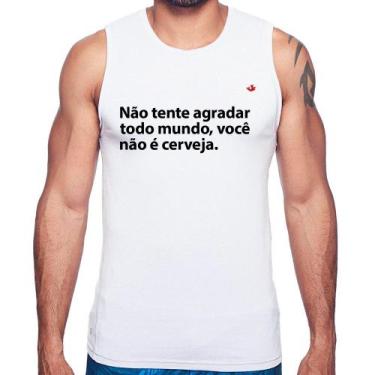 Imagem de Regata Você não é cerveja - Foca na Moda, Branco, G