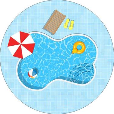 Imagem de Painel De Festa Redondo 1,50x1,50 - Pool Party Piscina Superior 011 - 