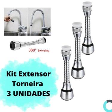 Imagem de Bico Prolongador Torneira Chuveirinho Arejador Kit 3 Unid - LIP