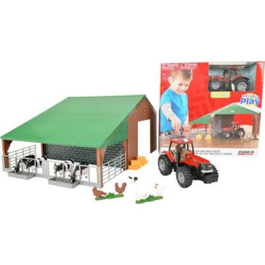 Imagem de Playset Fazenda Com Animais, Celeiro e Trator 305 1/32 - TOMY, Vermelh
