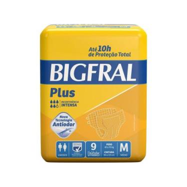 Imagem de Fralda Geriátrica Bigfral Plus M - 9 Unidades