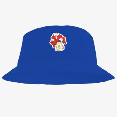 Imagem de Chapéu Bucket Hat Estampado Cogumelo - MP Moda Masculina, Único, Azul 