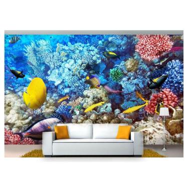 Imagem de Papel De Parede Animais Fundo Do Mar Coral 3D Anm206