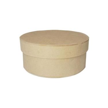 Imagem de Kit 2 Caixa Redonda Tampa Sapato 24x24x10 Mdf Madeira  - ATACADÃO DO A