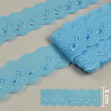 Imagem de Bordado Inglês 5,0 cm CTB 134 Azul Turquesa - 13,7 Metros - NYBC