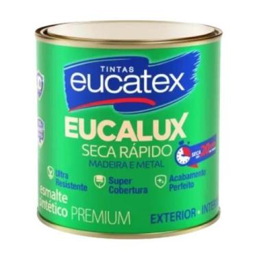 Imagem de Tinta Esmalte Eucatex Cor Preto Brilhante Resistente Madeira Metal Alt