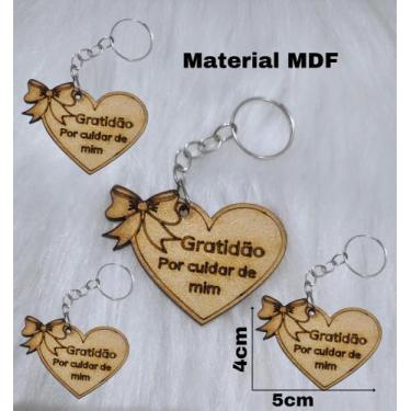 Imagem de 30 Unidades chaveiro MDF Lembrancinha pronto para uso - Mavin
