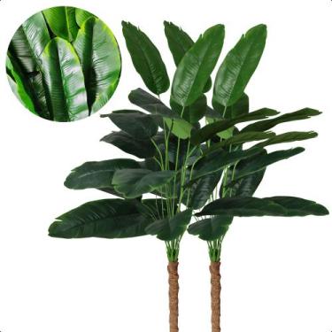 Imagem de Kit 2 Bananeira Artificial Planta Tropical Sem Vaso Decoração - Flor d