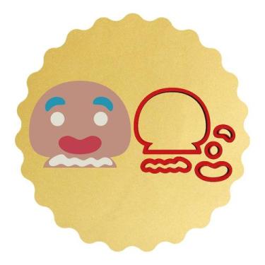 Imagem de Cortador Biscoito Modular Cabeça Biscoito - DOCE IMPRESSO,  8cm