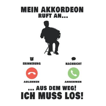 Imagem de Akkordeonist Tagesplaner: Mein Akkordeon ruft an Ziehharmonika Akkordeonist/Kalender 2022 / Wochenplaner Tagesplaner Planer/Planungsbuch To-Do-Liste / 6x9 Zoll / 100 ausfüllbare Seiten