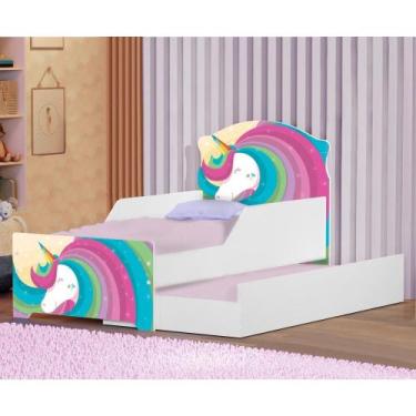 Imagem de Mini Cama Infantil com Auxiliar Pop Lindo Unicórnio - Cambel