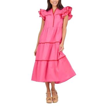 Imagem de Mud Pie Vestido feminino Pia RIC Rac, rosa, P