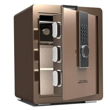 Imagem de HgBNldf Cofre Doméstico, Pequeno Cofre Eletrônico de 45 Cm com Impressão Digital e Senha, Antirroubo, Caixa de Dinheiro, Para Escritório, Casa, Hotel