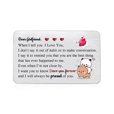 Imagem de Carteira namorada com cartão de aniversário cartões comemorativos dia dos namorados presente noivado apreciado cartão de bolso feminino natal alma gêmea aposentadoria personalizada para ela romântica I Love You Cute keepsakes