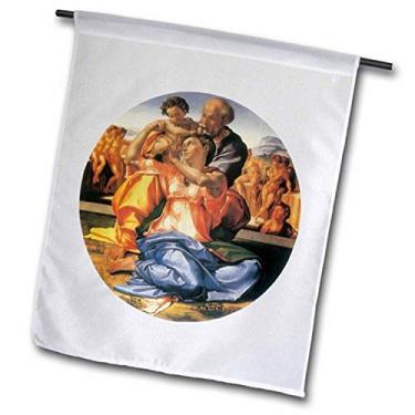 Imagem de 3dRose fl_127086_2 Bandeira de jardim The Doni Tondo por Michelangelo Buonarroti 45,7 x 68,5 cm