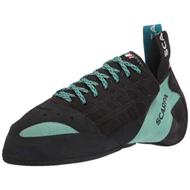 Imagem de SCARPA Tênis feminino de escalada Instinct Lace para escalada esportiva e escalada – Baixo volume, ajuste específico feminino, Preto/Aqua, 8-8.5 Women/7-7.5 Men