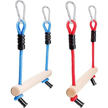 Imagem de Lily's Things Barras de macaco para crianças (pacote com 2) | Acessórios Ninja Slackline para pista de obstáculos Slackline | Barras de macaco para quintal | Acessórios para a maioria dos conjuntos de