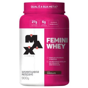 Imagem de Proteína Feminina Femini Whey (900g) - Max Titanium, 900g, Chocolate