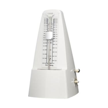 Imagem de Amagogo Metrônomo faixa tempo e batida botão de metal à prova de ferrugem universal profissional para violino violoncelo saxofone guitarra ukulele tambores, Branco