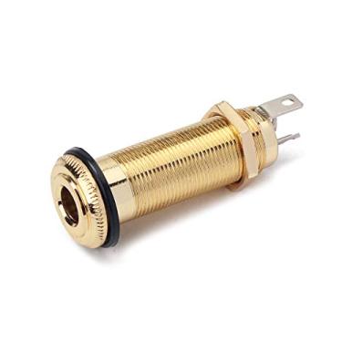 Imagem de Ogdni Conector de cilindro de entrada e saída de cilindro mono de latão de 1/4 polegada com 3 pinos, dourado