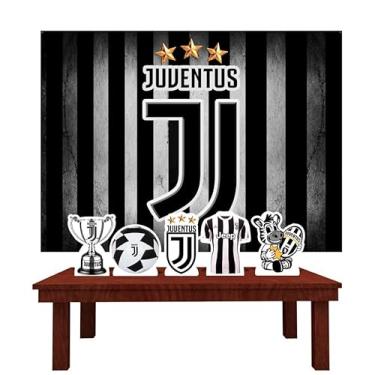 Imagem de Kit Decoração Festa de Aniversário Infantil Painel + Displays Futebol Juvent.