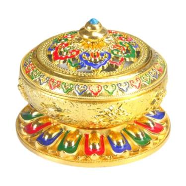 Imagem de Wswqop Suporte de incenso para queimador de incenso, suporte para mesa de escritório ao ar livre, peça central de ioga, Ouro