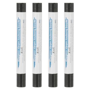 Imagem de PATIKIL Giz de cera para reparo de móveis, 4 peças de bastões de enchimento de madeira de cera de madeira para arranhões Mesas de furos de piso de madeira, preto