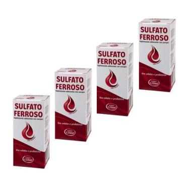 Imagem de Kit 4 Sulfato Ferroso Xarope 120ml Sabor Chocolate - Natus