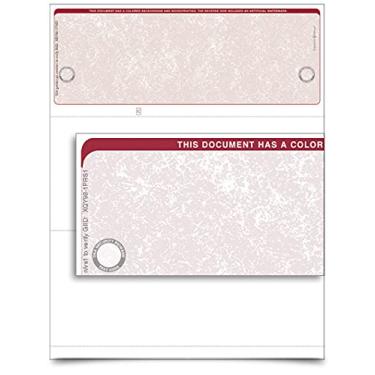 Imagem de VersaCheck Verificação UV Top Secure (DNA) - 1000 cheques de voucher de negócios em branco - Burgundy Classic - Formulário nº 1000 folhas - Verifique no topo