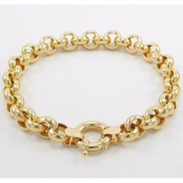 Imagem de Pulseira Masculina Grossa Elo Português Em Ouro 18k-750 - RD Magazine