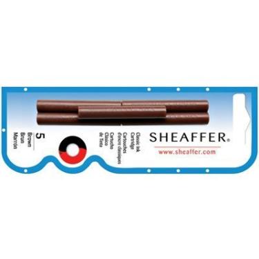 Imagem de Sheaffer Skrip Cartucho de tinta clássico para caneta-tinteiro marrom (cinco por cartão)