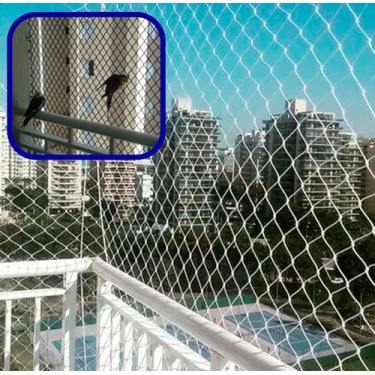 Imagem de Kit Completo Rede Tela De Proteção Para Apartamentos, Sacadas, Janelas, Gatos e Crianças (Branca, 1m X 1,4m)