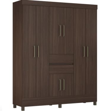 Imagem de Guarda Roupa Casal Demóbile Munique 8 portas 2 gavetas Café Touch 205