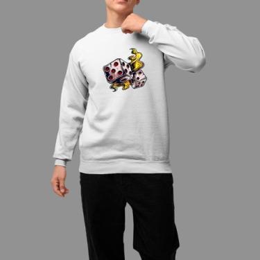 Imagem de Moletom Gola Careca Basico Masculino Streetwear Moda De Rua Confortáve