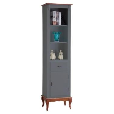 Imagem de Estante para Sala 2 Prateleiras 1 Gaveta 1 Porta Pés Luiz XV 60104 Lin