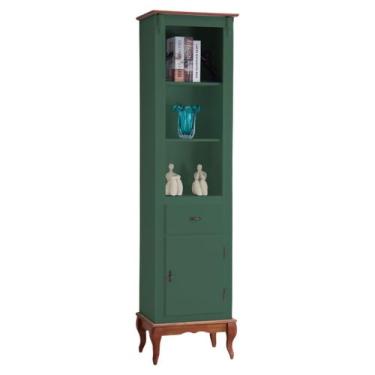 Imagem de Estante para Sala 2 Prateleiras 1 Gaveta 1 Porta Pés Luiz XV 60104 Lin