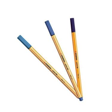 Imagem de Kit 03 Canetas Hidrográfica 0.4mm Stabilo Point 88 Cores à Escolher, A