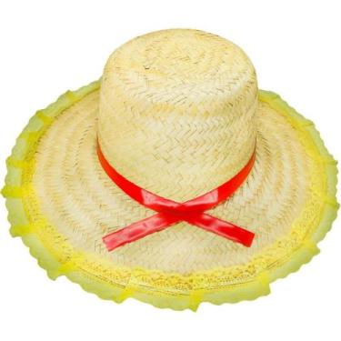 Imagem de Chapéu Junino Brasília com Renda - Pacote com 6 Unidades - KLF Festas